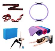 Imagen de Kit Set De Entrenamiento Pilates Yoga Fitness Ejercicio N15 Negro