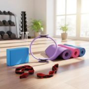 Imagen de Kit Set De Entrenamiento Pilates Yoga Fitness Ejercicio N15 Negro