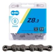 Imagen de Cadena Kmc Z8.3 Bicicleta 8 Velocidades 116 Links Con Conector Missinglink Gris