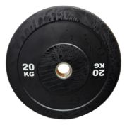 Imagen de Bumper Plate 20 Kg Disco Olímpico Musculación Gym Negro