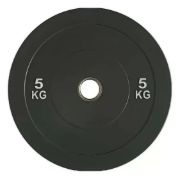 Imagen de Bumper Plate 5 Kg Disco Olímpico Musculación Gym Negro