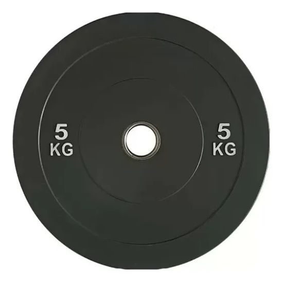 Imagen de Bumper Plate 5 Kg Disco Olímpico Musculación Gym Negro