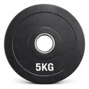 Imagen de Bumper Plate 5 Kg Disco Olímpico Musculación Gym Negro