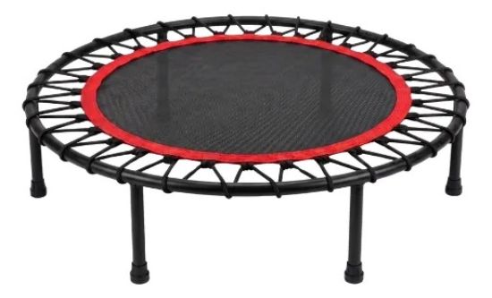 Imagen de Mini Trampolín Profesional Gimnasia Ejercicio 120 Kg 100 Cm Negro