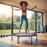 Imagen de Mini Trampolin Profesional Gimnasia Ejercicio 120 Kg 120 Cm Negro