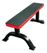 Imagen de Banco Plano Gimnasio Pesas Entrenamiento Fitness Reforzado Negro
