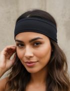 Imagen de Vincha Deportiva Elastica Comodas Varios Colores Negro Unico Circular Liso