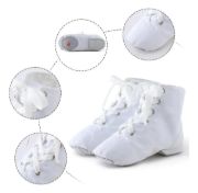 Imagen de Zapatilla Ballet Lona Con Taco Blanco Blanco 32 Uy