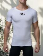 Imagen de Remera Termica Corta Hombre Mujer Deportes Entrenamiento Blanco Lycra Xl
