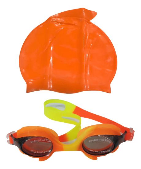 Imagen de Set Natacion Lente Silicona + Gorra Silicona Niño
