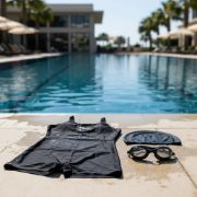 Imagen de Malla Natacion Enterito Para Dama Piscina + Accesorios Negro Xxl