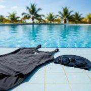 Imagen de Malla Natacion Enterito Para Dama Piscina + Accesorios Negro Xxl