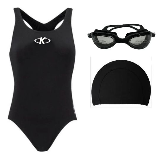 Imagen de Malla Natacion Piscina Lycra Forrada Anti Cloro + Accesorios