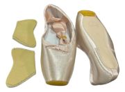 Imagen de Zapatilla Ballet Punta De Yeso Con Puntera Baile Dama Rosa Claro