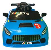 Imagen de Auto Infantil 6v 1 Motor Rc C/balanceo 3 Vel Celeste Liso