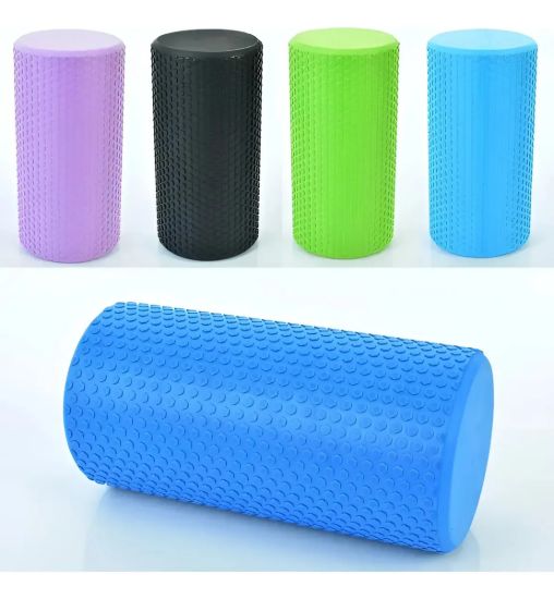 Imagen de Rolo Sensitvo Macizo 45 Cm De Goma Eva Yoga Pilates Azul Acero