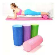 Imagen de Rolo Sensitvo Macizo 45 Cm De Goma Eva Yoga Pilates Gris