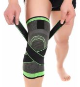 Imagen de Rodillera Ajustable Deportiva Elástica Compresora Con Strap Negro L