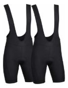 Imagen de Pack X2 Calza Ciclismo Con Tiradores Gel Acolchada Hombre Negro Lisa M