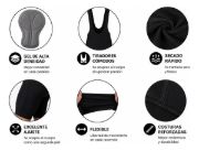 Imagen de Pack X2 Calza Ciclismo Con Tiradores Gel Acolchada Hombre Negro Lisa Xl