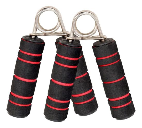 Imagen de Hand Grip Ejercitador De Mano Y Antebrazo Mango Neopreno Negro-rojo