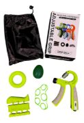 Imagen de Set Kit Ejercitador De Mano Dedos Antebrazo Grip 4 Piezas Verde