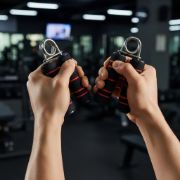 Imagen de Hand Grip Ejercitador De Mano Y Antebrazo Mango Neopreno Negro-rojo