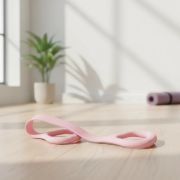 Imagen de Banda Elastica Con Asa Para Ejercicios De Yoga Estiramientos Rosa