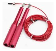 Imagen de Cuerda De Salto Crossfit Mango De Acero Resistente Rojo
