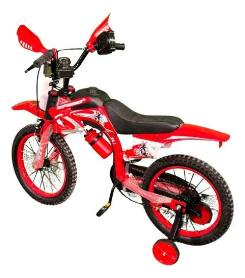 Imagen de Bicicleta Motocross De Niño Modelo Ninja Con Accesorios R20 Rojo 20  