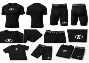 Imagen de Set Kit Termico Remera + Calza Corta Negro Lisa Xl