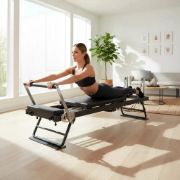 Imagen de Cama Plegable Pilates Yoga Reformer Entrenamiento Completo Negro