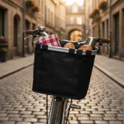 Imagen de Canasto Cesta Delantero Para Bicicleta Ciclismo Color Negro Negro