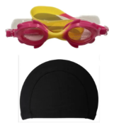 Imagen de Lente Natacion Silicona De Niño + Gorra Piscina Lycra
