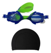 Imagen de Lente Natacion Silicona De Niño + Gorra Piscina Lycra