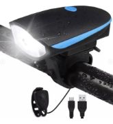 Imagen de Luz Frontal Bicicleta Led - Bocina - Usb