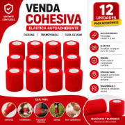 Imagen de Venda Semi Elastica Adhesiva Pack 12 Tipo Coban