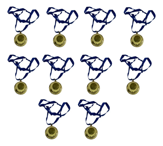 Imagen de Medalla Trofeo Premiacion Hierro Con Correa X 10 Unidades