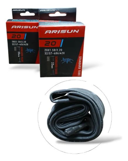 Imagen de Camara Bicicleta Arisun 20 X 1.5/2.2 A/v 48mm - Par Schrader Negro