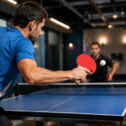 Imagen de Paleta De Ping Pong 3 Estrellas + Funda  Rojo An (anatómico)