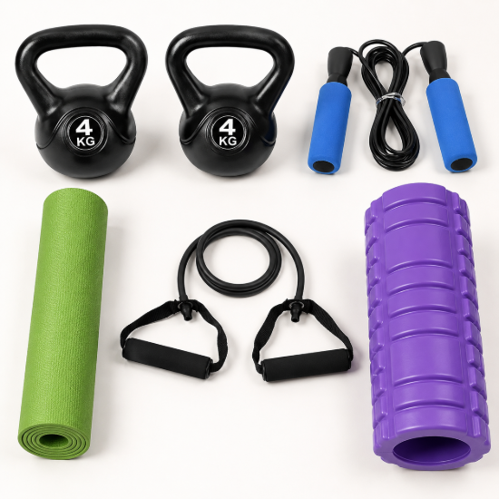 Imagen de Kit Set Entrenamiento Fitness Pilates Pesas N4