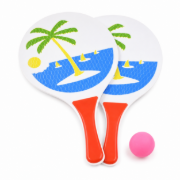 Imagen de Set De 2 Paletas Raqueta Playa  + Pelota Blanco