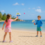 Imagen de Set De 2 Paletas Raqueta Playa  + Pelota Blanco