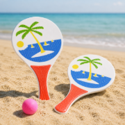 Imagen de Set De 2 Paletas Raqueta Playa  + Pelota Blanco