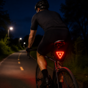 Imagen de Luz Trasera Led C/carga Usb Triangular Bainbow Negro