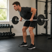 Imagen de Barra Olímpica  2.20 Mts Con Topes Gym Musculación 16 Kg Cromado