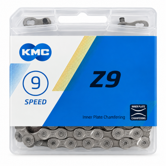 Imagen de Cadena Kmc Z9 Con Missing Link 9 Velocidades 116 Eslabones Plateado