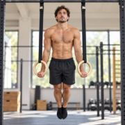 Imagen de Anillas Olímpicas X2 Madera Calistenia Crossfit Blanco