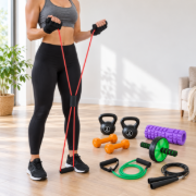 Imagen de Kit Set De Entrenamiento Pilates Fitness Ejercicio N7 Negro